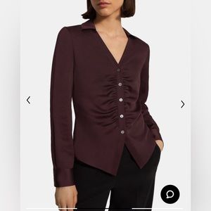 Elegant as it is versatile, this long-sleeve shirt. Size Petite.